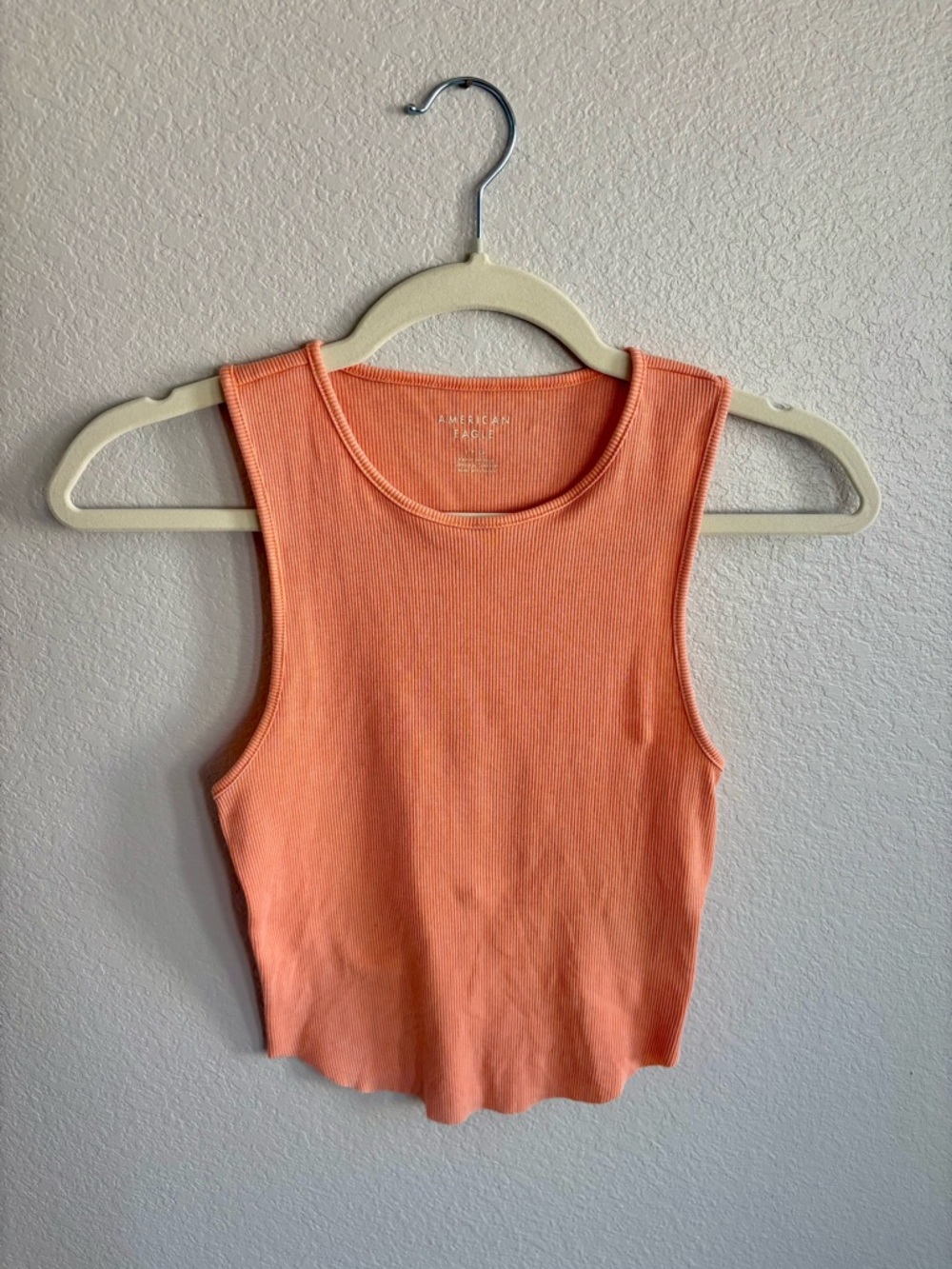 American Eagle Outfitters Peach Ribbed Tank